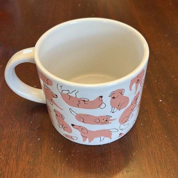 Clay Art Pawsitive Vibes white and pink Dog Mug - Picture 6 of 7